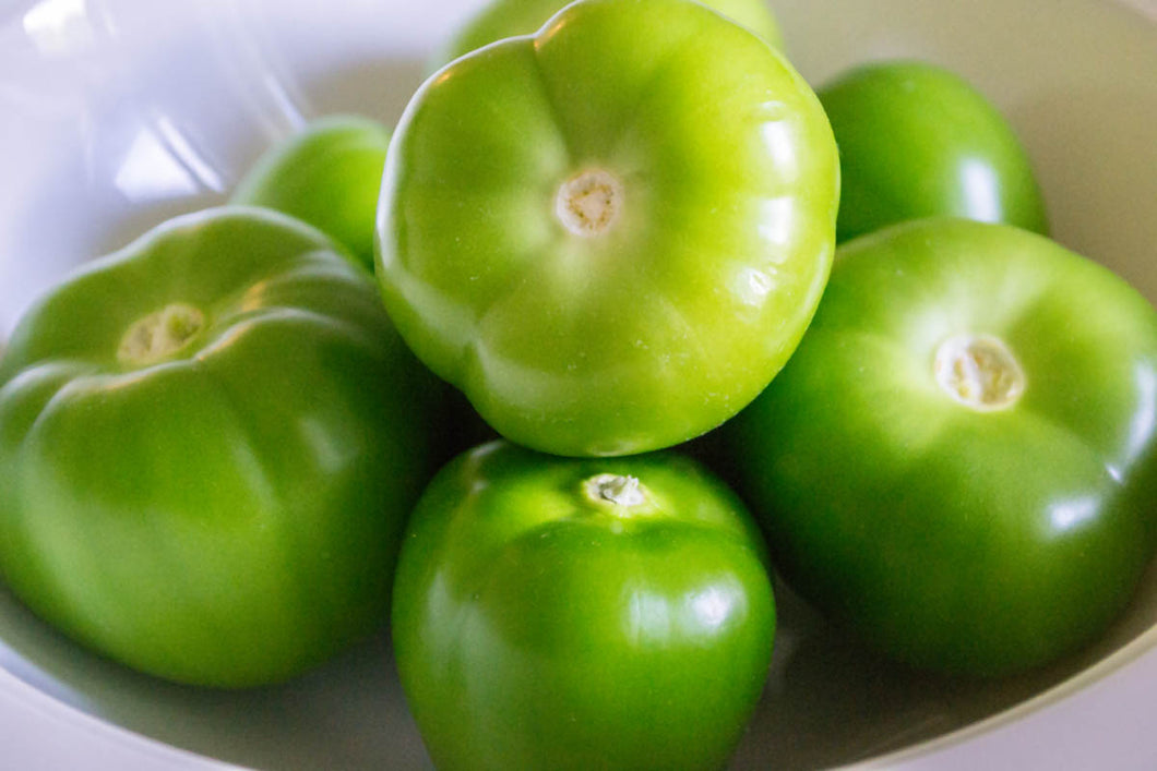 Deshusked tomatillo